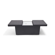 24"x58" Rectangle Black Firepit/Coffee Table - The Great Escape