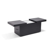 24"x58" Rectangle Black Firepit/Coffee Table - The Great Escape