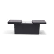24"x58" Rectangle Black Firepit/Coffee Table - The Great Escape
