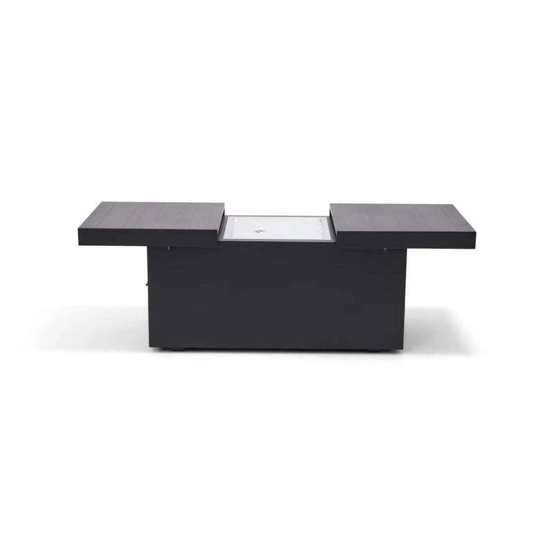 24"x58" Rectangle Black Firepit/Coffee Table - The Great Escape