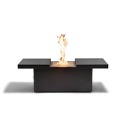 24"x58" Rectangle Black Firepit/Coffee Table - The Great Escape