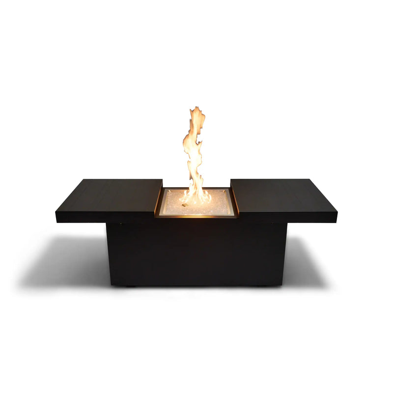 24"x58" Rectangle Black Firepit/Coffee Table - The Great Escape