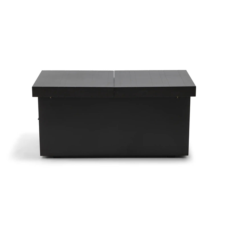 24"x58" Rectangle Brown Firepit/Coffee Table - The Great Escape