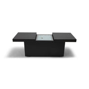 24"x58" Rectangle Brown Firepit/Coffee Table - The Great Escape