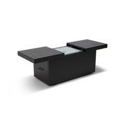 24"x58" Rectangle Brown Firepit/Coffee Table - The Great Escape