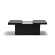 24"x58" Rectangle Brown Firepit/Coffee Table - The Great Escape