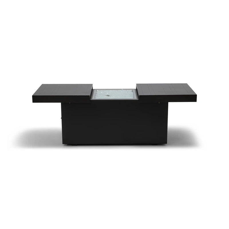 24"x58" Rectangle Brown Firepit/Coffee Table - The Great Escape