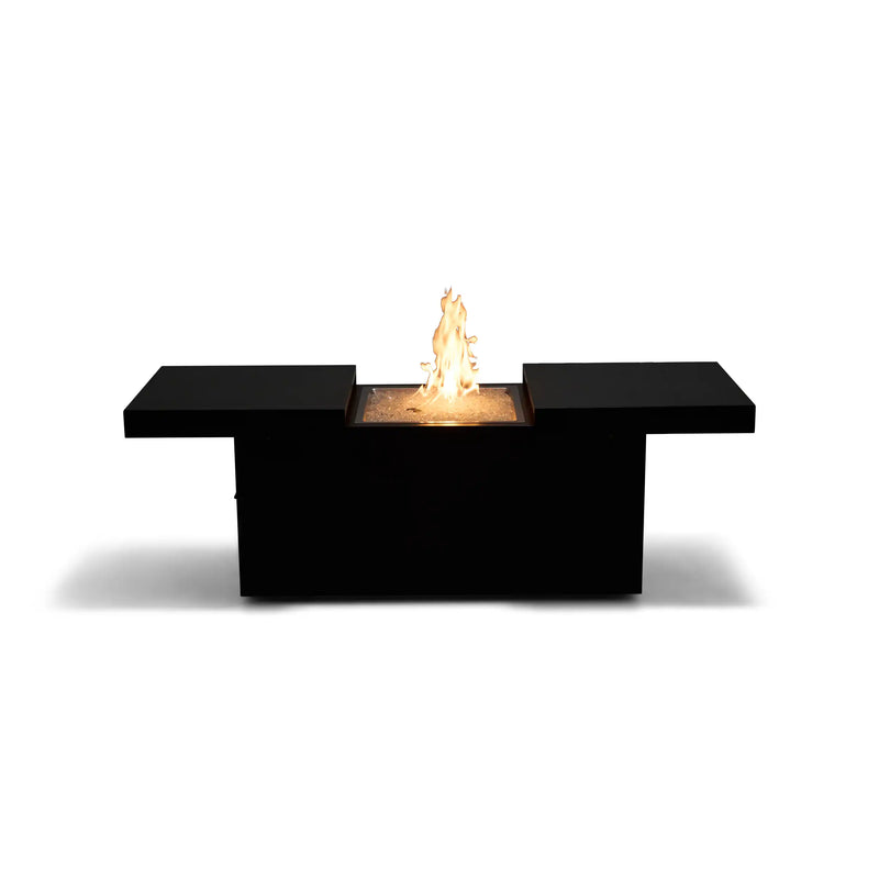 24"x58" Rectangle Brown Firepit/Coffee Table - The Great Escape