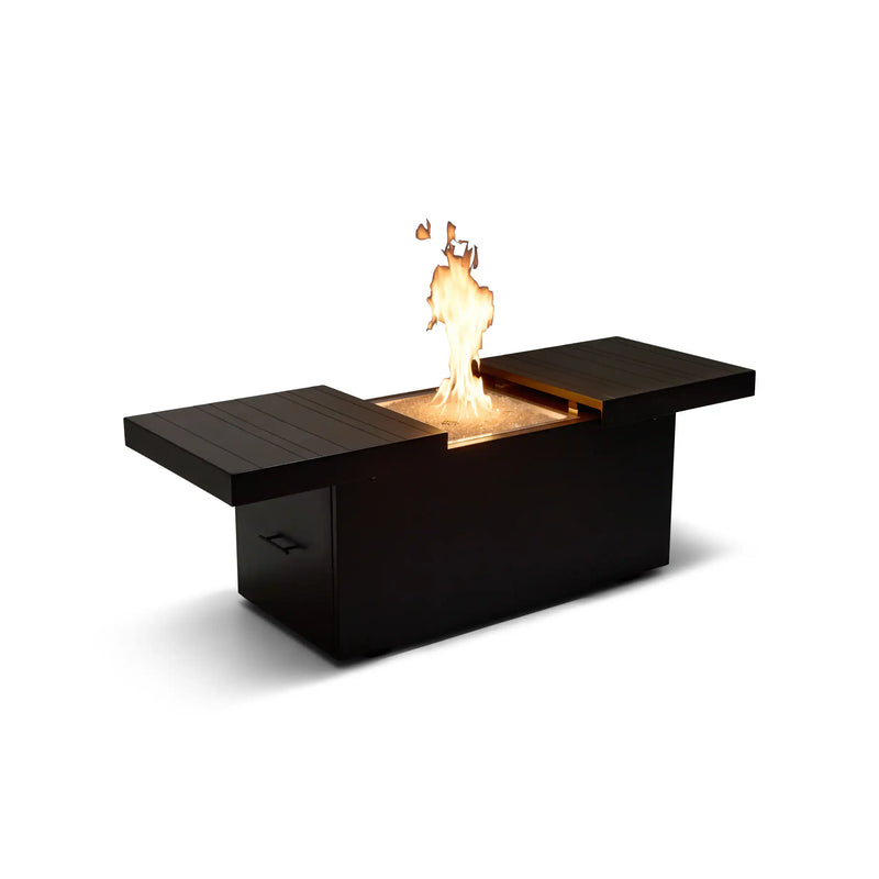 24"x58" Rectangle Brown Firepit/Coffee Table - The Great Escape