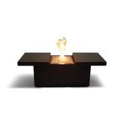 24"x58" Rectangle Brown Firepit/Coffee Table - The Great Escape