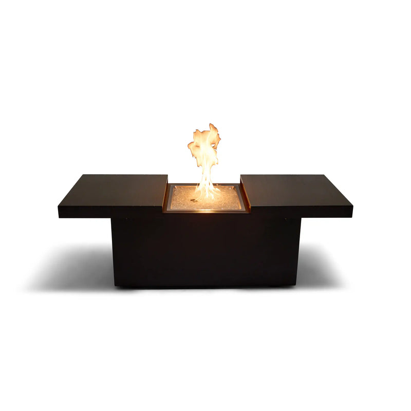 24"x58" Rectangle Brown Firepit/Coffee Table - The Great Escape