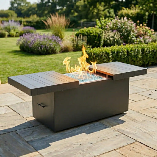24"x58" Rectangle Charcoal Firepit/Coffee Table - The Great Escape