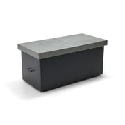 24"x58" Rectangle Concrete Black Firepit/Coffee Table - The Great Escape