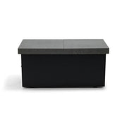 24"x58" Rectangle Concrete Black Firepit/Coffee Table - The Great Escape
