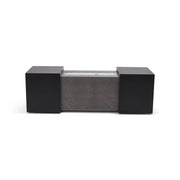 24"x58" Rectangle Concrete Black Modern Firepit/Coffee Table - The Great Escape