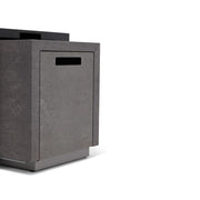 24"x58" Rectangle Concrete Black Modern Firepit/Coffee Table - The Great Escape