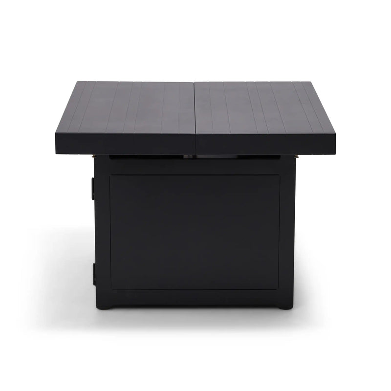 34" Square Black Firepit/Coffee Table - The Great Escape