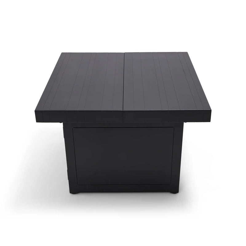 34" Square Black Firepit/Coffee Table - The Great Escape
