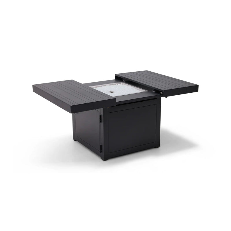 34" Square Black Firepit/Coffee Table - The Great Escape