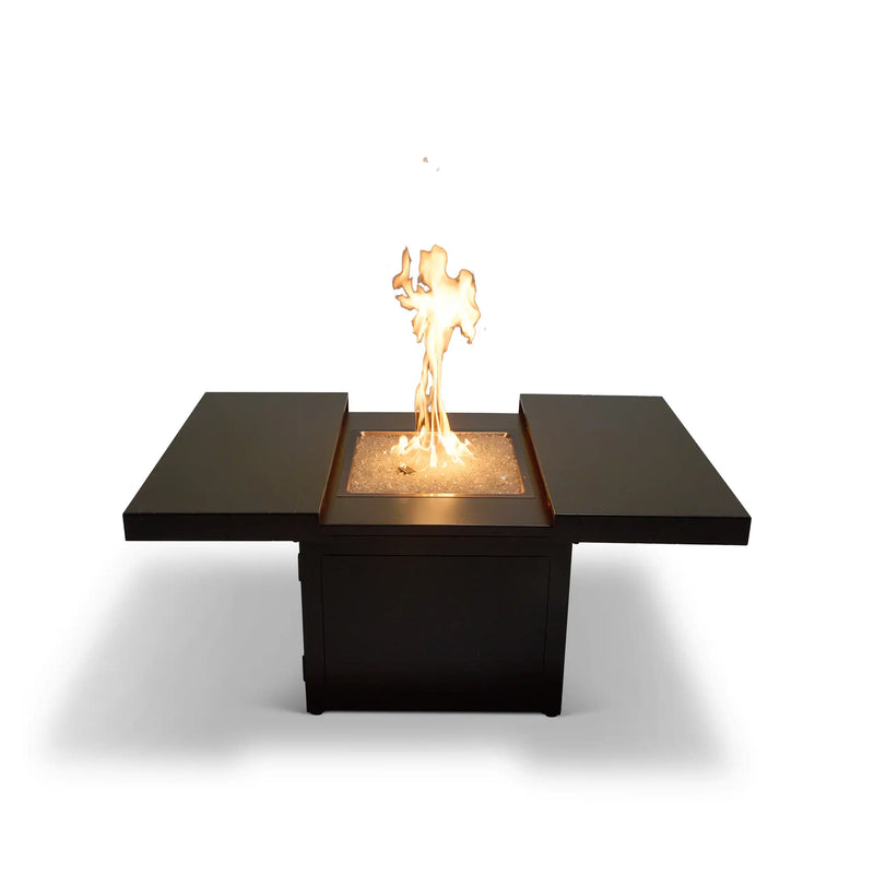 34" Square Brown Firepit/Coffee Table - The Great Escape