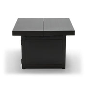 34" Square Brown Firepit/Coffee Table - The Great Escape