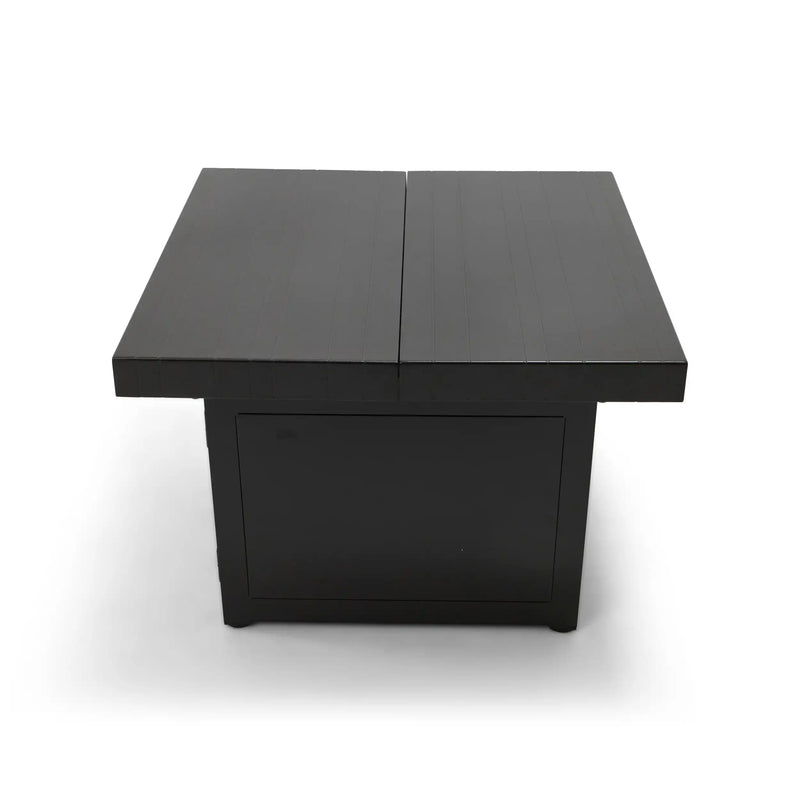 34" Square Brown Firepit/Coffee Table - The Great Escape