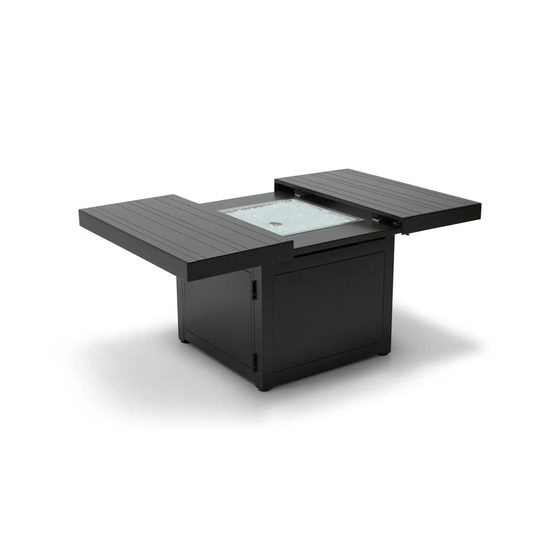 34" Square Brown Firepit/Coffee Table - The Great Escape