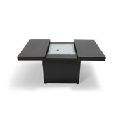 34" Square Brown Firepit/Coffee Table - The Great Escape