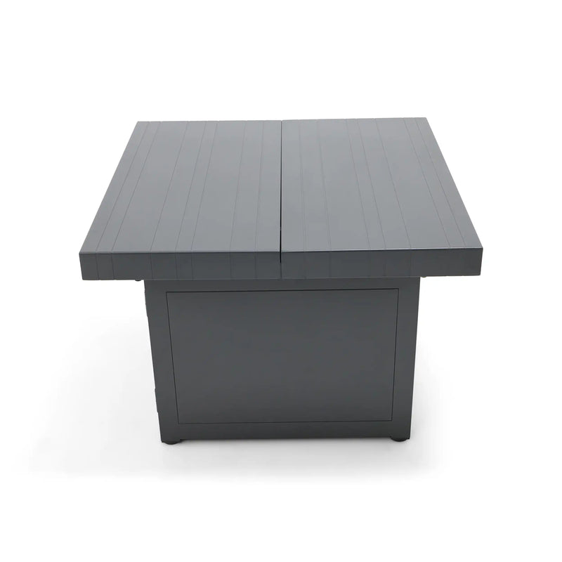 34" Square Charcoal Firepit/Coffee Table - The Great Escape