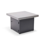 34" Square Concrete Black Firepit/Coffee Table - The Great Escape