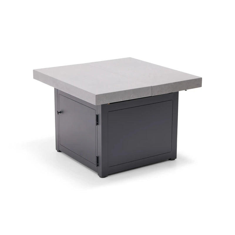34" Square Concrete Black Firepit/Coffee Table - The Great Escape