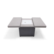 34" Square Concrete Black Firepit/Coffee Table - The Great Escape