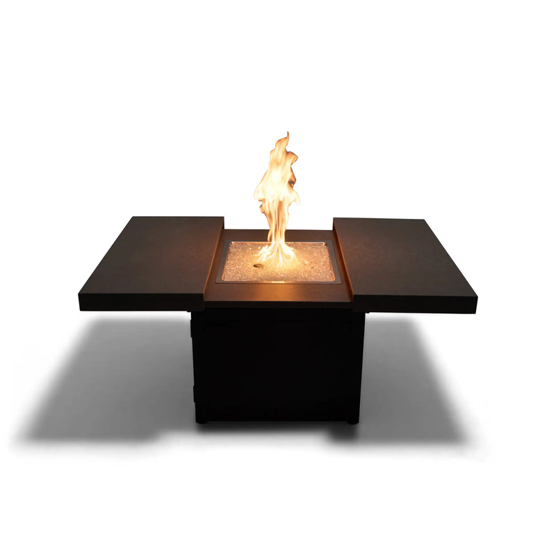 34" Square Concrete Black Firepit/Coffee Table - The Great Escape