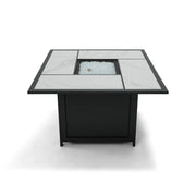 42" Square Black Sintered Stone Firepit W/ Lid - The Great Escape