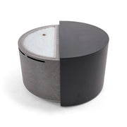 44" Round Concrete Black Modern Firepit/Coffee Table - The Great Escape