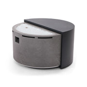 44" Round Concrete Black Modern Firepit/Coffee Table - The Great Escape