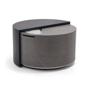 44" Round Concrete Black Modern Firepit/Coffee Table - The Great Escape