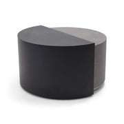 44" Round Concrete Black Modern Firepit/Coffee Table - The Great Escape