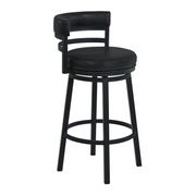 Destin Swivel 26" Counter Stool - Black/Black - The Great Escape