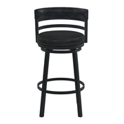 Destin Swivel 26" Counter Stool - Black/Black - The Great Escape