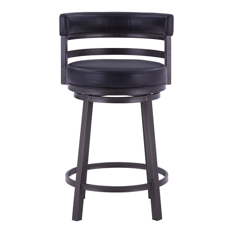 Destin Swivel 26" Counter Stool - Mineral/Black - The Great Escape