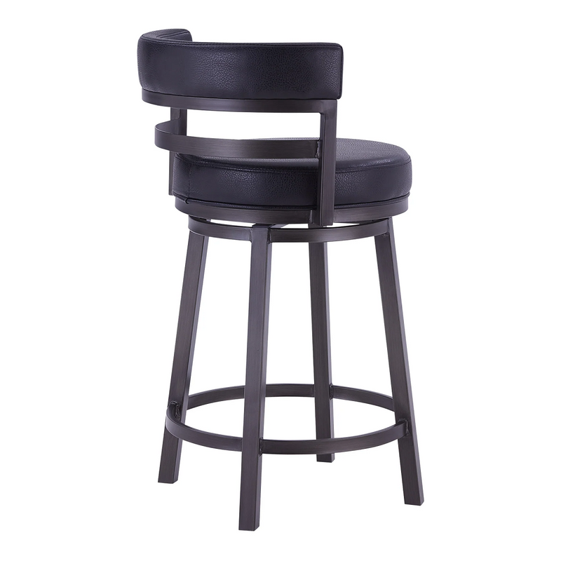 Destin Swivel 26" Counter Stool - Mineral/Black - The Great Escape