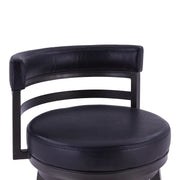 Destin Swivel Stool Close Up  - Mineral/Black - The Great Escape