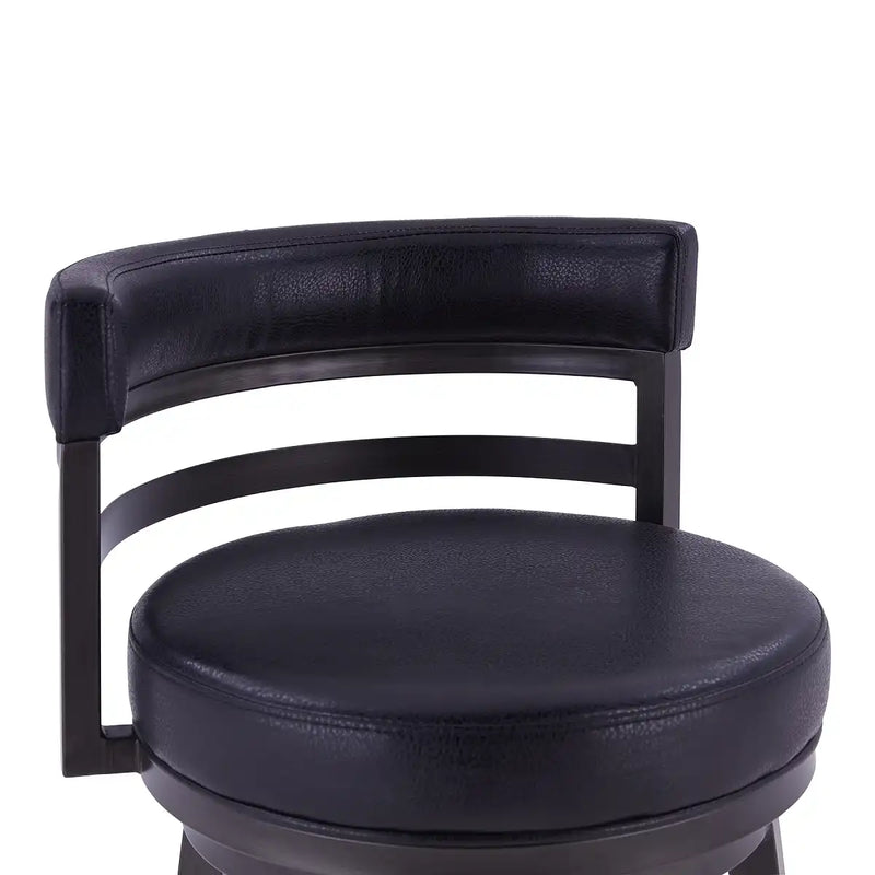 Destin Swivel Stool Close Up  - Mineral/Black - The Great Escape