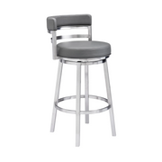 Destin Swivel 30" Barstool - Stainless Steel - The Great Escape