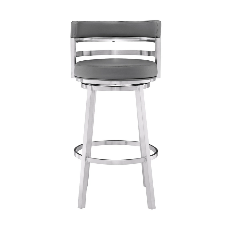 Destin Swivel 30" Barstool - Stainless Steel - The Great Escape