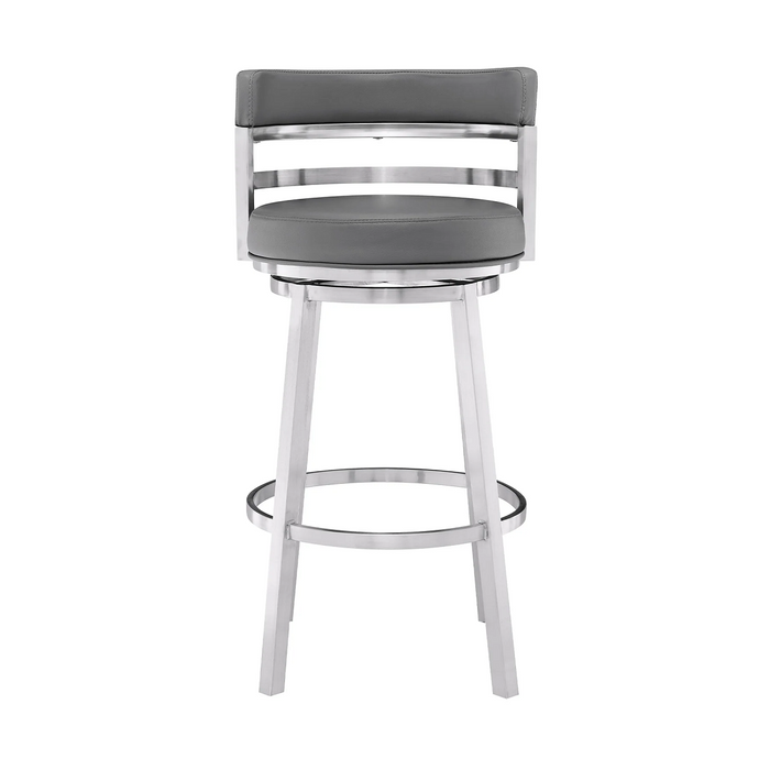 Destin Swivel 30" Barstool - Stainless Steel