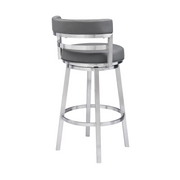 Destin Swivel 30" Barstool - Stainless Steel - The Great Escape