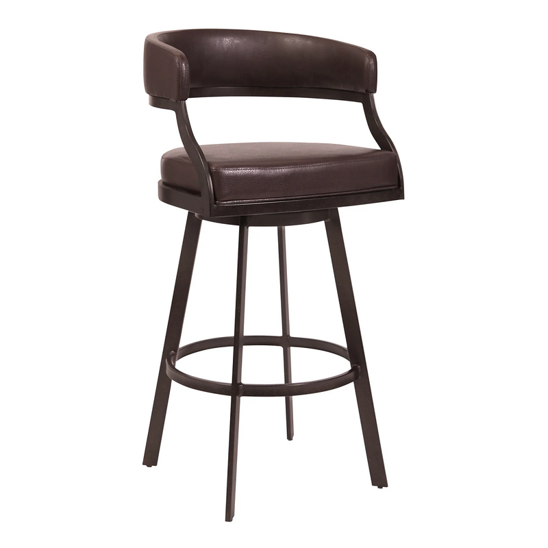 Dothan Swivel 26" Counter Stool - Auburn/Brown - The Great Escape