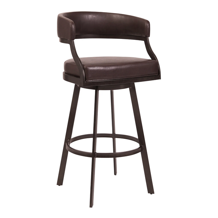 Dothan Swivel 30" Barstool - Auburn/Brown